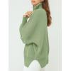 imageANRABESS Womens Oversized Fashion Long Sleeve Quarter Zip Baggy Loose Slouchy Sweater Pullover Tops 2025 Fall OutfitsLight Green