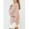imageANRABESS Womens Oversized Fashion Long Sleeve Quarter Zip Baggy Loose Slouchy Sweater Pullover Tops 2025 Fall OutfitsPink