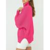 imageANRABESS Womens Oversized Fashion Long Sleeve Quarter Zip Baggy Loose Slouchy Sweater Pullover Tops 2025 Fall OutfitsRose