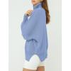 imageANRABESS Womens Oversized Fashion Long Sleeve Quarter Zip Baggy Loose Slouchy Sweater Pullover Tops 2025 Fall OutfitsSky Blue