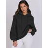 imageANRABESS Womens Oversized Hoodies Lantern sleeve Fleece Sweatshirts 2025 Fall Winter Loose Pullover Preppy ClothesBlack