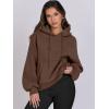imageANRABESS Womens Oversized Hoodies Lantern sleeve Fleece Sweatshirts 2025 Fall Winter Loose Pullover Preppy ClothesBrown