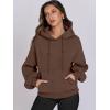 imageANRABESS Womens Oversized Hoodies Lantern sleeve Fleece Sweatshirts 2025 Fall Winter Loose Pullover Preppy ClothesBrown