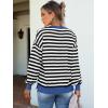 imageANRABESS Womens Oversized Striped Sweaters Long Sleeve Crewneck Casual Side Slit Pullover Tops 2025 Fall Trendy OutfitsBlack White