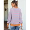 imageANRABESS Womens Oversized Striped Sweaters Long Sleeve Crewneck Casual Side Slit Pullover Tops 2025 Fall Trendy OutfitsBlue Orange