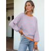 imageANRABESS Womens Oversized Striped Sweaters Long Sleeve Crewneck Casual Side Slit Pullover Tops 2025 Fall Trendy OutfitsBlue Orange