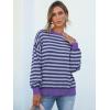 imageANRABESS Womens Oversized Striped Sweaters Long Sleeve Crewneck Casual Side Slit Pullover Tops 2025 Fall Trendy OutfitsBlue Purple