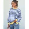 imageANRABESS Womens Oversized Striped Sweaters Long Sleeve Crewneck Casual Side Slit Pullover Tops 2025 Fall Trendy OutfitsBlue White