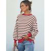 imageANRABESS Womens Oversized Striped Sweaters Long Sleeve Crewneck Casual Side Slit Pullover Tops 2025 Fall Trendy OutfitsRed White