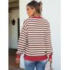 imageANRABESS Womens Oversized Striped Sweaters Long Sleeve Crewneck Casual Side Slit Pullover Tops 2025 Fall Trendy OutfitsRed White