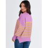 imageANRABESS Womens Oversized Sweaters Fall 2025 Fashion Crewneck Batwing Long Sleeve Side Slit Knit Pullover Sweater TopsPurple