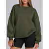imageANRABESS Womens Oversized Sweatshirts Hoodies Crewneck Fleece Pullover Sweaters 2025 Fall Outfits Teen Girls Winter ClothesArmygreen