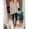 imageANRABESS Womens Oversized Turtleneck Batwing Long Sleeve Casual Cozy Baggy Knit Pullover Tunic Sweater 2025 Fall OutfitsApricot
