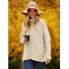 imageANRABESS Womens Oversized Turtleneck Batwing Long Sleeve Casual Cozy Baggy Knit Pullover Tunic Sweater 2025 Fall OutfitsApricot