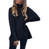 imageANRABESS Womens Oversized Turtleneck Batwing Long Sleeve Casual Cozy Baggy Knit Pullover Tunic Sweater 2025 Fall OutfitsBlack