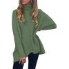 imageANRABESS Womens Oversized Turtleneck Batwing Long Sleeve Casual Cozy Baggy Knit Pullover Tunic Sweater 2025 Fall OutfitsCeladon
