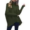 imageANRABESS Womens Oversized Turtleneck Batwing Long Sleeve Casual Cozy Baggy Knit Pullover Tunic Sweater 2025 Fall OutfitsDark Green
