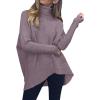imageANRABESS Womens Oversized Turtleneck Batwing Long Sleeve Casual Cozy Baggy Knit Pullover Tunic Sweater 2025 Fall OutfitsDark Purple