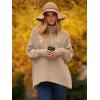 imageANRABESS Womens Oversized Turtleneck Batwing Long Sleeve Casual Cozy Baggy Knit Pullover Tunic Sweater 2025 Fall OutfitsDeep Apricot