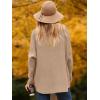 imageANRABESS Womens Oversized Turtleneck Batwing Long Sleeve Casual Cozy Baggy Knit Pullover Tunic Sweater 2025 Fall OutfitsDeep Apricot