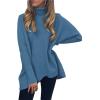 imageANRABESS Womens Oversized Turtleneck Batwing Long Sleeve Casual Cozy Baggy Knit Pullover Tunic Sweater 2025 Fall OutfitsDenim Blue