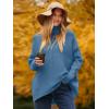 imageANRABESS Womens Oversized Turtleneck Batwing Long Sleeve Casual Cozy Baggy Knit Pullover Tunic Sweater 2025 Fall OutfitsDenim Blue