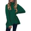 imageANRABESS Womens Oversized Turtleneck Batwing Long Sleeve Casual Cozy Baggy Knit Pullover Tunic Sweater 2025 Fall OutfitsGreen