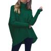 imageANRABESS Womens Oversized Turtleneck Batwing Long Sleeve Casual Cozy Baggy Knit Pullover Tunic Sweater 2025 Fall OutfitsGreen