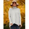 imageANRABESS Womens Oversized Turtleneck Batwing Long Sleeve Casual Cozy Baggy Knit Pullover Tunic Sweater 2025 Fall OutfitsGrey