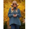 imageANRABESS Womens Oversized Turtleneck Batwing Long Sleeve Casual Cozy Baggy Knit Pullover Tunic Sweater 2025 Fall OutfitsIndigo