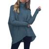 imageANRABESS Womens Oversized Turtleneck Batwing Long Sleeve Casual Cozy Baggy Knit Pullover Tunic Sweater 2025 Fall OutfitsIndigo