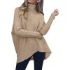 imageANRABESS Womens Oversized Turtleneck Batwing Long Sleeve Casual Cozy Baggy Knit Pullover Tunic Sweater 2025 Fall OutfitsKhaki
