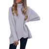 imageANRABESS Womens Oversized Turtleneck Batwing Long Sleeve Casual Cozy Baggy Knit Pullover Tunic Sweater 2025 Fall OutfitsLavender