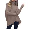 imageANRABESS Womens Oversized Turtleneck Batwing Long Sleeve Casual Cozy Baggy Knit Pullover Tunic Sweater 2025 Fall OutfitsMutmeg