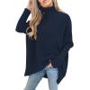 imageANRABESS Womens Oversized Turtleneck Batwing Long Sleeve Casual Cozy Baggy Knit Pullover Tunic Sweater 2025 Fall OutfitsNavy Blue