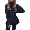 imageANRABESS Womens Oversized Turtleneck Batwing Long Sleeve Casual Cozy Baggy Knit Pullover Tunic Sweater 2025 Fall OutfitsNavy Blue