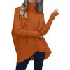 imageANRABESS Womens Oversized Turtleneck Batwing Long Sleeve Casual Cozy Baggy Knit Pullover Tunic Sweater 2025 Fall OutfitsOrange Rust