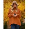 imageANRABESS Womens Oversized Turtleneck Batwing Long Sleeve Casual Cozy Baggy Knit Pullover Tunic Sweater 2025 Fall OutfitsOrange Rust