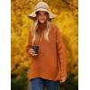 imageANRABESS Womens Oversized Turtleneck Batwing Long Sleeve Casual Cozy Baggy Knit Pullover Tunic Sweater 2025 Fall OutfitsOrange Rust