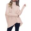 imageANRABESS Womens Oversized Turtleneck Batwing Long Sleeve Casual Cozy Baggy Knit Pullover Tunic Sweater 2025 Fall OutfitsPink