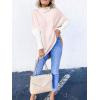 imageANRABESS Womens Oversized Turtleneck Batwing Long Sleeve Casual Cozy Baggy Knit Pullover Tunic Sweater 2025 Fall OutfitsPink White