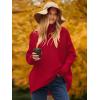 imageANRABESS Womens Oversized Turtleneck Batwing Long Sleeve Casual Cozy Baggy Knit Pullover Tunic Sweater 2025 Fall OutfitsRed