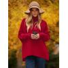 imageANRABESS Womens Oversized Turtleneck Batwing Long Sleeve Casual Cozy Baggy Knit Pullover Tunic Sweater 2025 Fall OutfitsRed