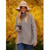 imageANRABESS Womens Oversized Turtleneck Batwing Long Sleeve Casual Cozy Baggy Knit Pullover Tunic Sweater 2025 Fall OutfitsRed Apricot