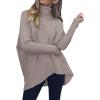 imageANRABESS Womens Oversized Turtleneck Batwing Long Sleeve Casual Cozy Baggy Knit Pullover Tunic Sweater 2025 Fall OutfitsRed Apricot