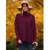 imageANRABESS Womens Oversized Turtleneck Batwing Long Sleeve Casual Cozy Baggy Knit Pullover Tunic Sweater 2025 Fall OutfitsWine Red