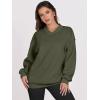 imageANRABESS Womens Oversized V Neck Sweatshirt Fleece Long Sleeve Hoodies Pullover Comfy Top Outfits 2025 Teen Preppy ClothesArmy Green