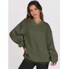 imageANRABESS Womens Oversized V Neck Sweatshirt Fleece Long Sleeve Hoodies Pullover Comfy Top Outfits 2025 Teen Preppy ClothesArmy Green