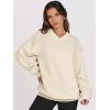 imageANRABESS Womens Oversized V Neck Sweatshirt Fleece Long Sleeve Hoodies Pullover Comfy Top Outfits 2025 Teen Preppy ClothesBeige