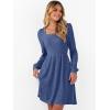 imageANRABESS Womens Square Neck Long Sleeve Fall Dress Casual Ribbed Knit Soft 2025 Trendy Short Sweater Dresses with PocketsDark Blue